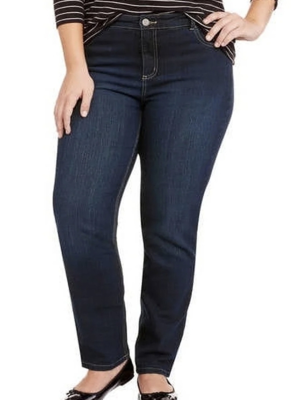 Just My Size Slimming Classic Fit Stretch Average Jeans - Wells Wash Blue 24W